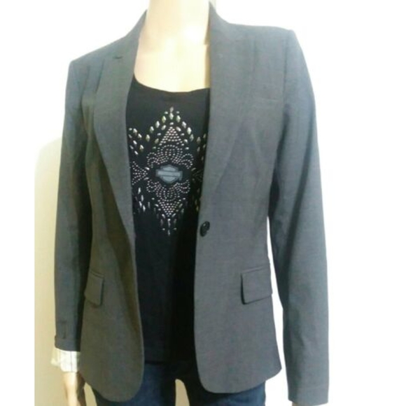 $395 Theory Gabe B Gray Sz 6 Wool Blend Blazer - Picture 2 of 5